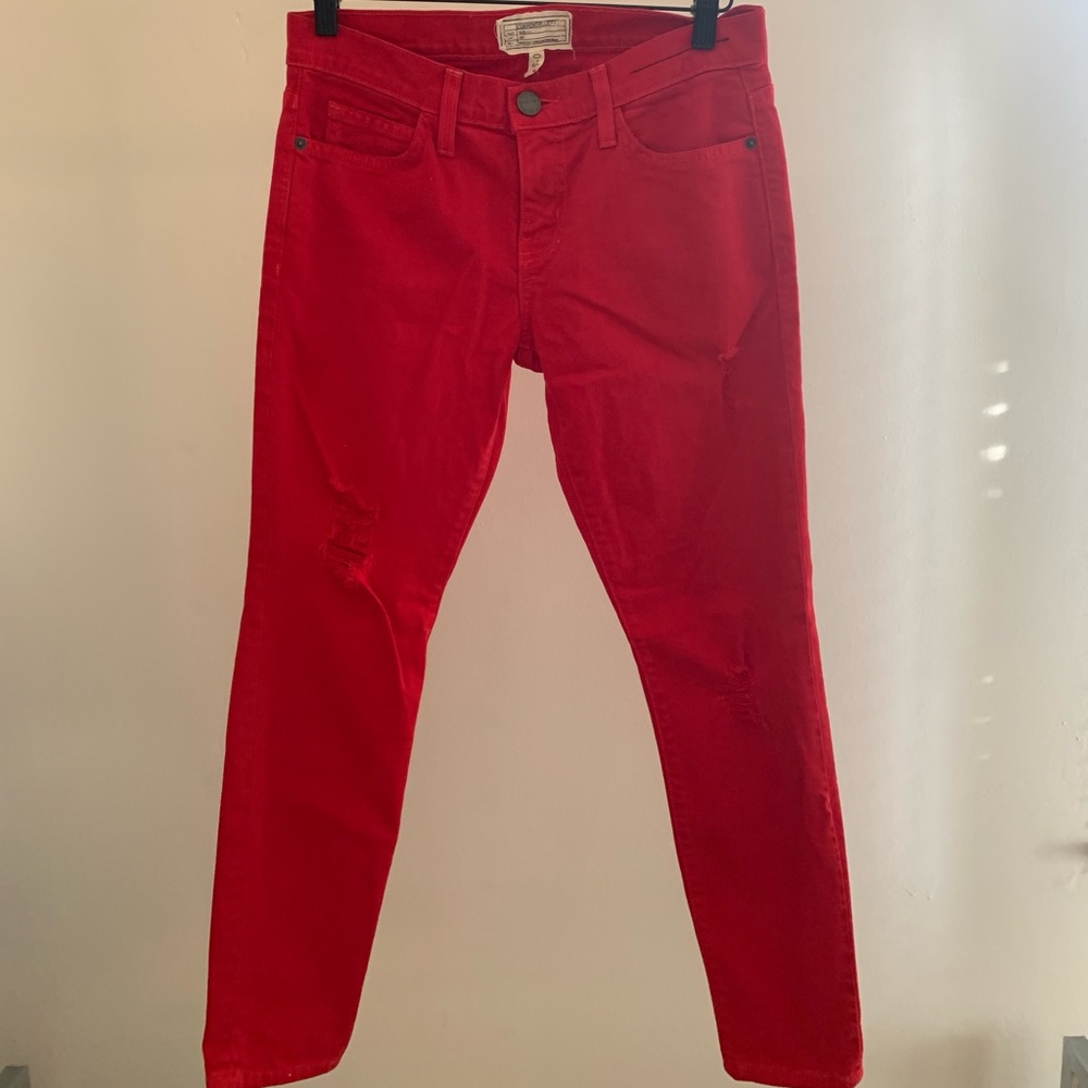 Current Elliot Red Jeans